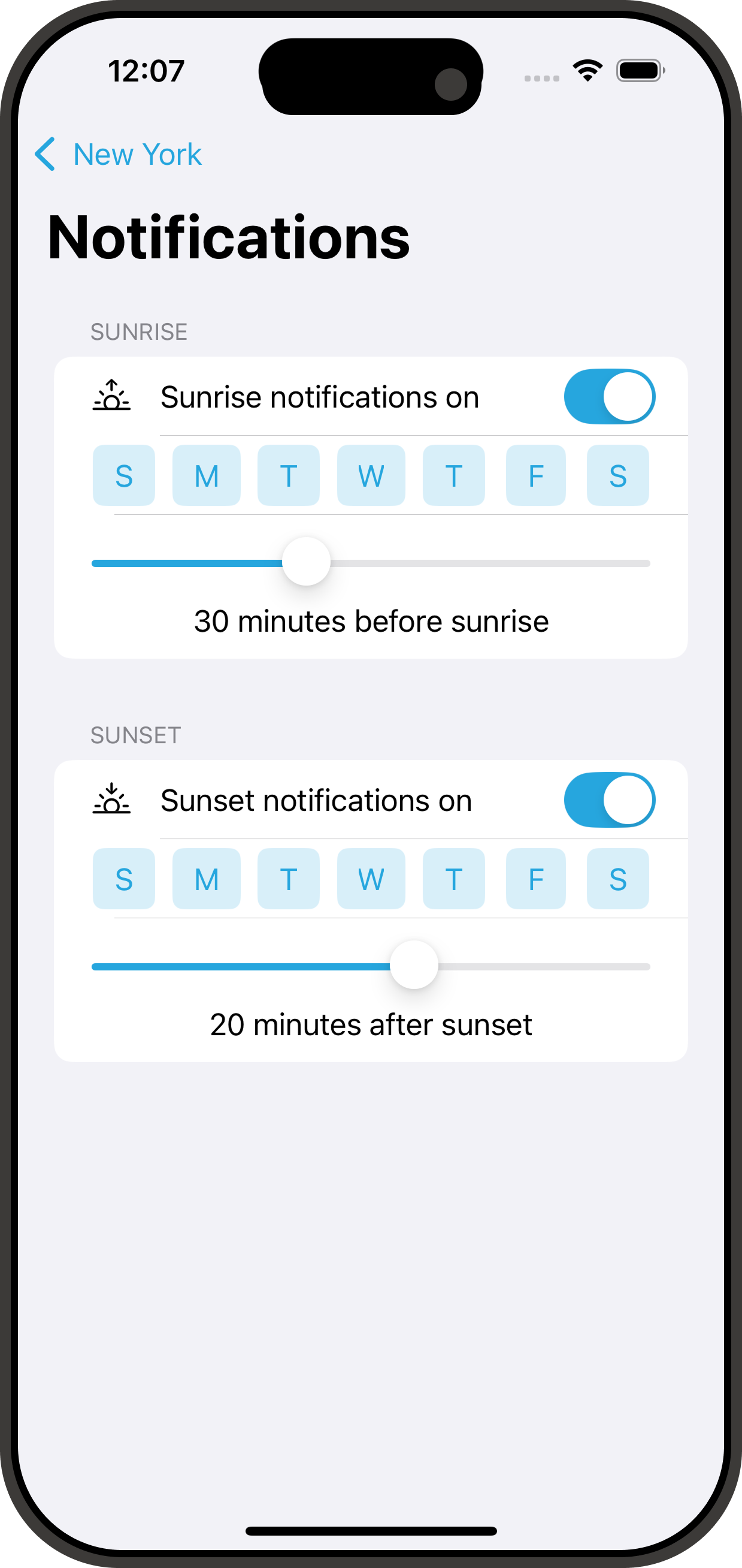 Hey Sunrise App - Smart Notifications